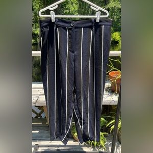 🌃 WHO WHAT WEAR | Black Navy White Stripe | Trouser Dress Pant | 14W